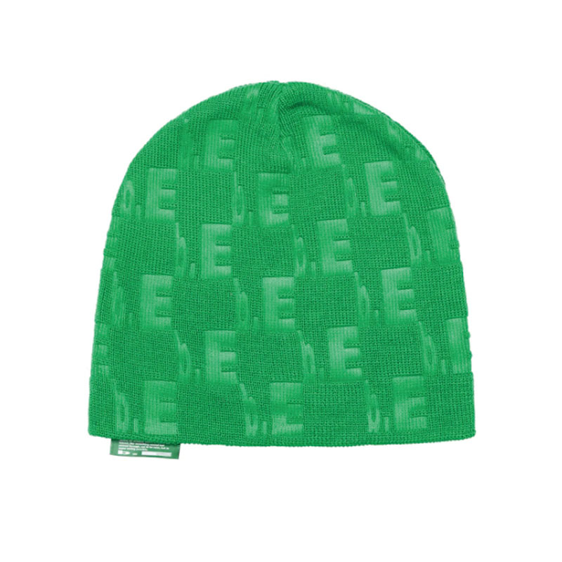 b.Eautiful(ビューティフル)/ Checkered Logo Emboss Beanie -GREEN-