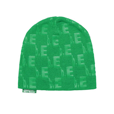 b.Eautiful(ビューティフル)/ Checkered Logo Emboss Beanie -GREEN-