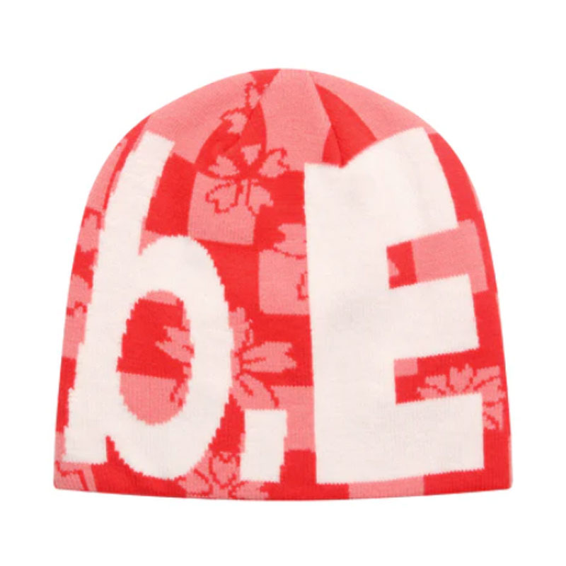 b.Eautiful(ビューティフル)/ Sakura Checker Beanie -RED-