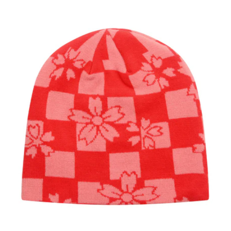 b.Eautiful(ビューティフル)/ Sakura Checker Beanie -RED-