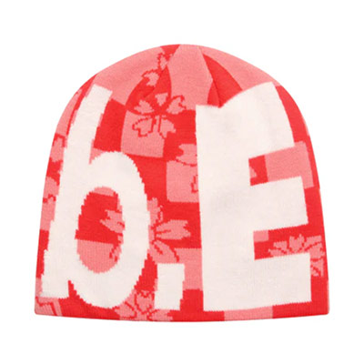 b.Eautiful(ビューティフル)/ Sakura Checker Beanie -RED-