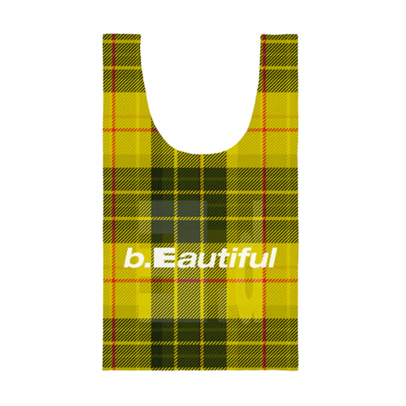 b.Eautiful(ビューティフル)/ MacLeod Tartan Reusable Bag -YELLOW-