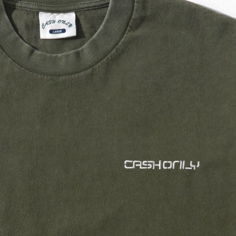 CASH ONLY(キャッシュオンリー)/ Stencil Pigment Dye Tee -2.COLOR-