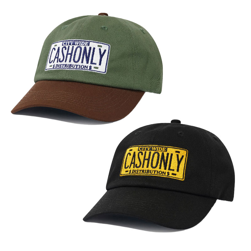 CASH ONLY(キャッシュオンリー)/ License Plate 6 Panel Cap -2COLOR-