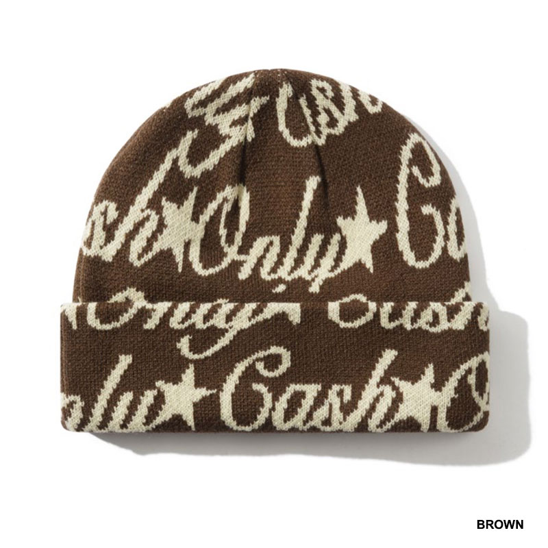 CASH ONLY(キャッシュオンリー)/ Script Beanie -3COLOR-