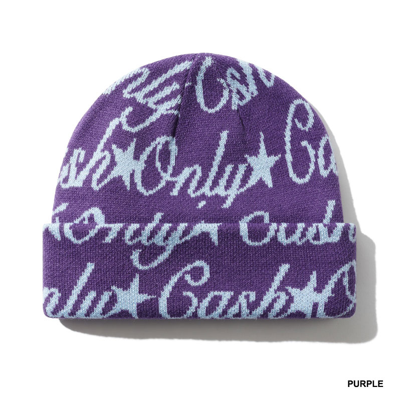 CASH ONLY(キャッシュオンリー)/ Script Beanie -3COLOR-