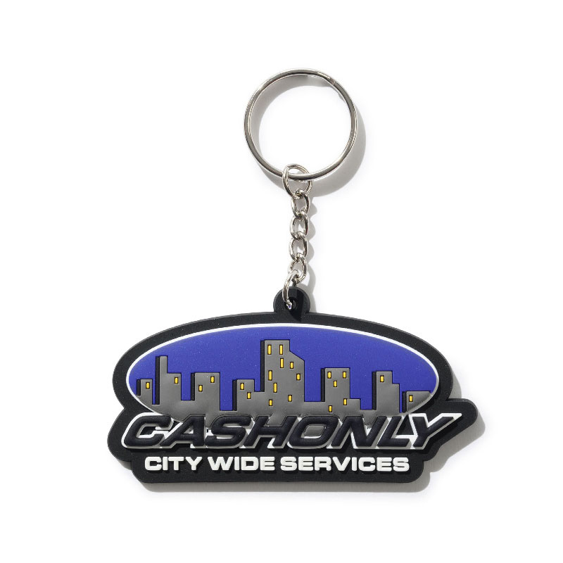 CASH ONLY(キャッシュオンリー)/ City Wide Key Chain -BLACK-