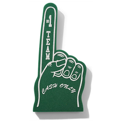 CASH ONLY(キャッシュオンリー)/ Foam Finger -GREEN-