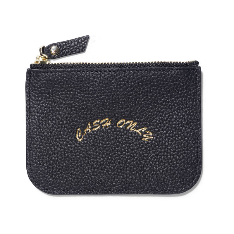 CASH ONLY(キャッシュオンリー)/ Leather Zip Wallet -BLACK-