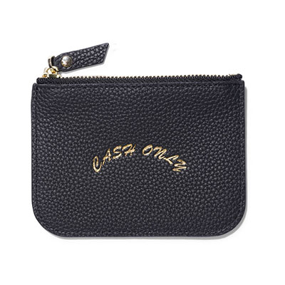 CASH ONLY(キャッシュオンリー)/ Leather Zip Wallet -BLACK-