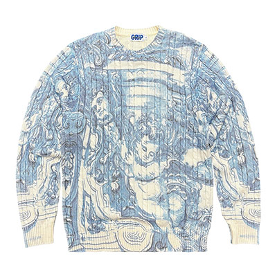 CLASSIC GRIP(クラシックグリップ)/ CERAMIC CABLE KNIT SWEATER -WHITE-