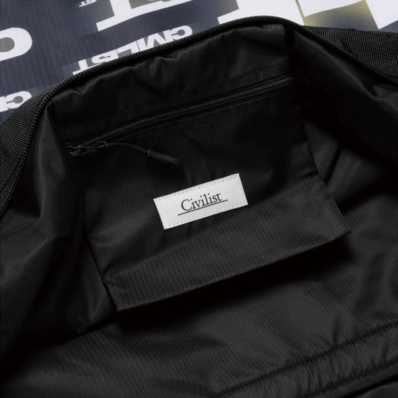 Civilist Berlin(シビリストベルリン)/ PRINTED MESH TOTE -CHARCOAL-