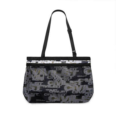 Civilist Berlin(シビリストベルリン)/ PRINTED MESH TOTE -CHARCOAL-