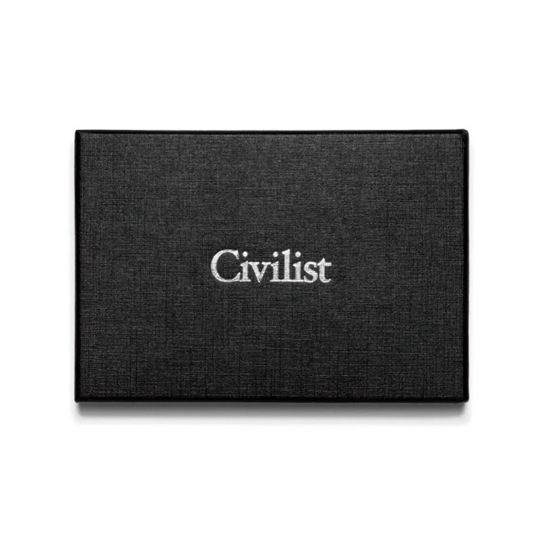 Civilist Berlin(シビリストベルリン)/ ZIPPERED LEATHER POACH -BLACK-