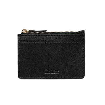 Civilist Berlin(シビリストベルリン)/ ZIPPERED LEATHER POACH -BLACK-