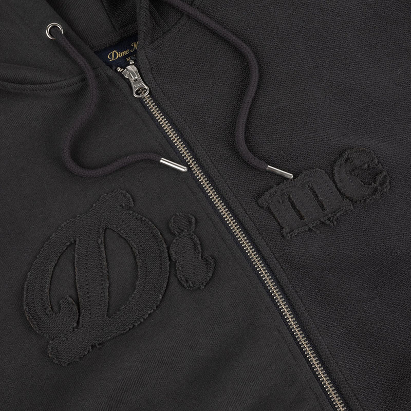 Dime MTL(ダイム)/ REVERSE FRENCH TERRY ZIP HOODIE -BLACK-