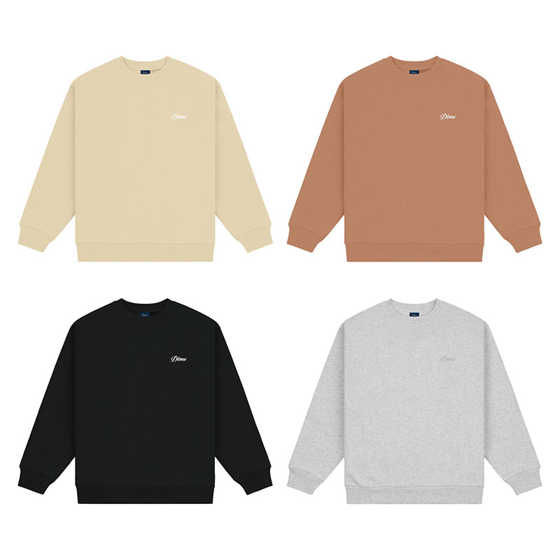 Dime MTL(ダイム)/ CURSIVE SMALL LOGO CREWNECK -4.COLOR-
