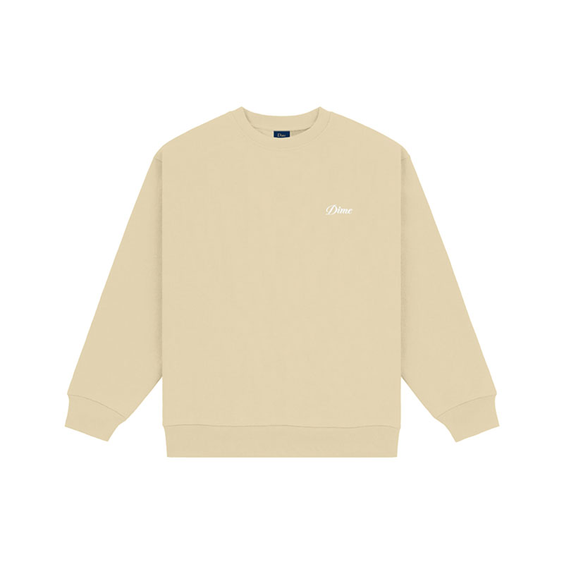 Dime MTL(ダイム)/ CURSIVE SMALL LOGO CREWNECK -4.COLOR-(CREAM)