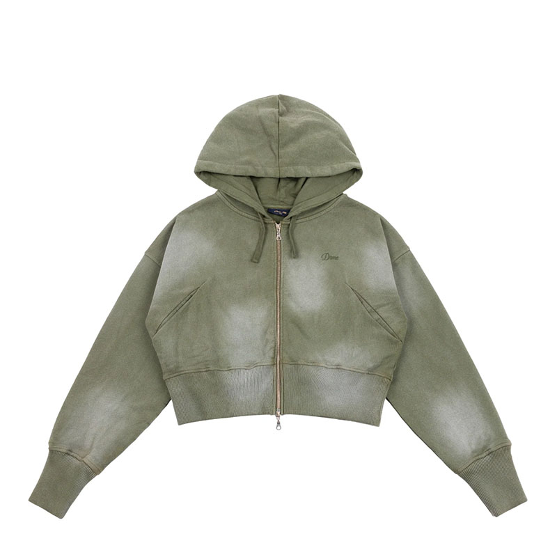 Dime MTL(ダイム)/ CROPPED ZIP HOODIE-3.COLOR-(GREEN)