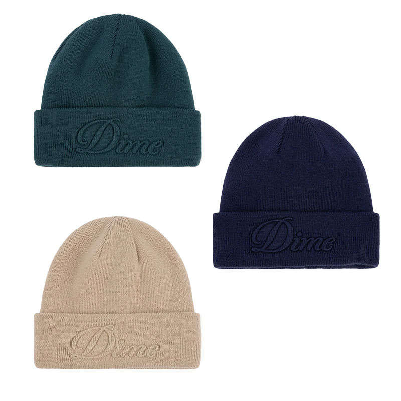 Dime MTL(ダイム)/ CURSIVE FOLD BEANIE -3.COLOR-