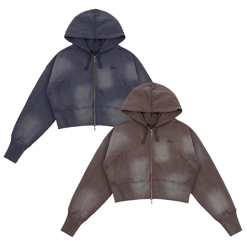 Dime MTL(ダイム)/ Cropped Zip Hoodie -3COLOR-