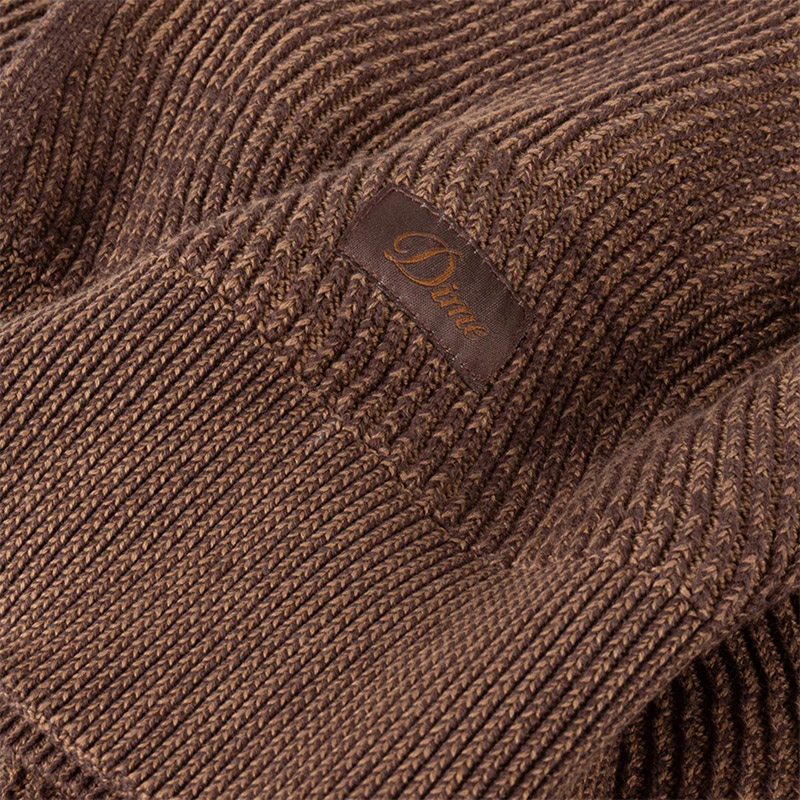 Dime MTL(ダイム)/ Wave Knit Scarf -BROWN-