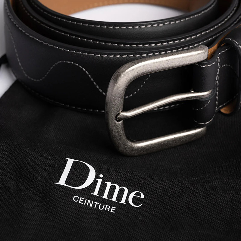 Dime MTL(ダイム)/ Desert Leather Belt -BLACK-