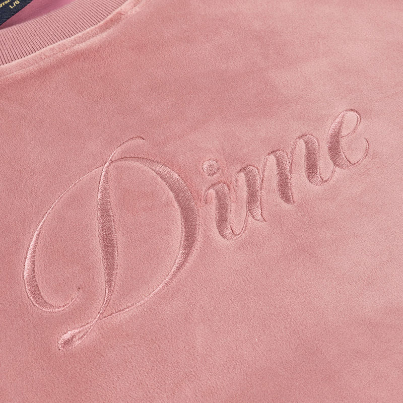 Dime MTL(ダイム)/ CURSIVE VELVET CREWNECK -2.COLOR-