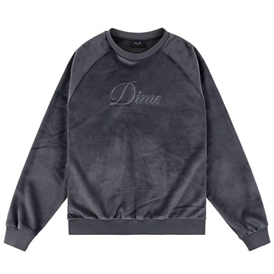 Dime MTL(ダイム)/ CURSIVE VELVET CREWNECK -2.COLOR-