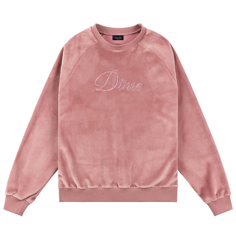Dime MTL(ダイム)/ CURSIVE VELVET CREWNECK -2.COLOR-(PINK)
