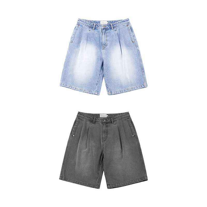 Dime MTL(ダイム)/ PLEATED DENIM SHORTS -2.COLOR-