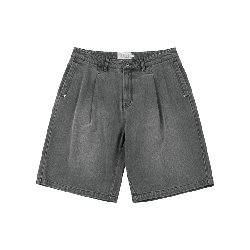 Dime MTL(ダイム)/ PLEATED DENIM SHORTS -2.COLOR-(BLACK)