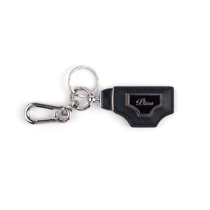 Dime MTL(ダイム)/ CURSIVE LEATHER KEYCHAIN -BLACK-