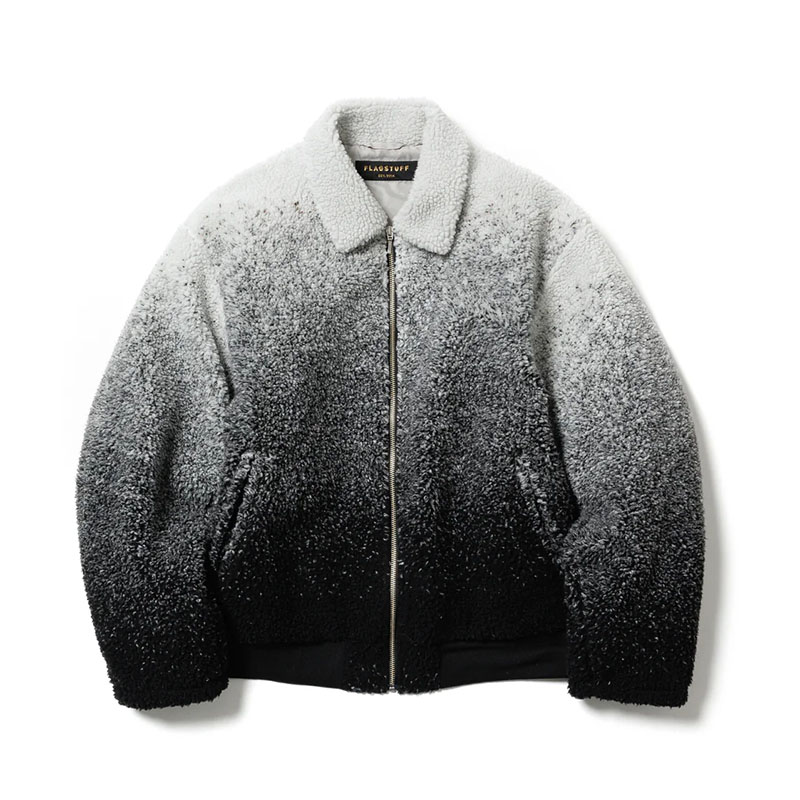 F-LAGSTUF-F(フラグスタフ)/ GRADATION FLEECE BOA JACKET -2COLOR-(BLACK)