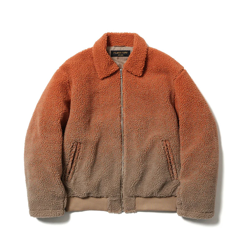 F-LAGSTUF-F(フラグスタフ)/ GRADATION FLEECE BOA JACKET -2COLOR-(BROWN)