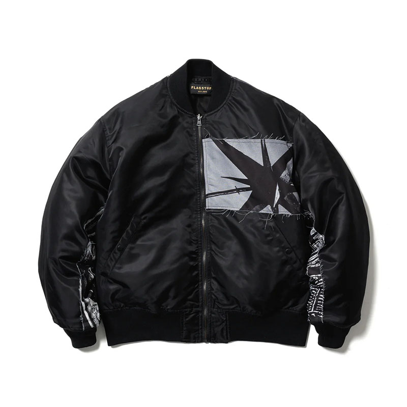 F-LAGSTUF-F(フラグスタフ)/ PATCHWORK BOMBER JACKET -BLACK-