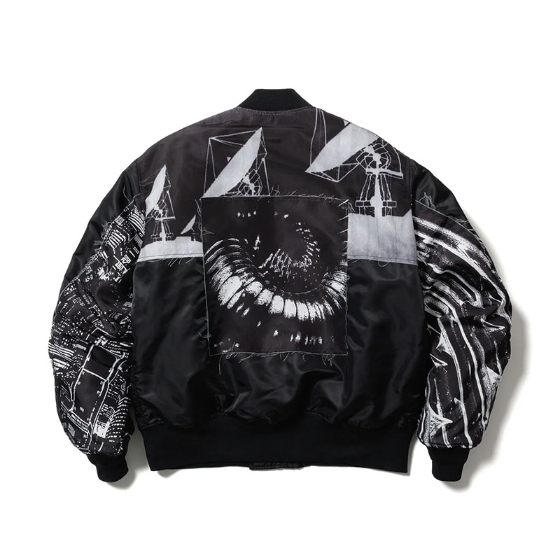 F-LAGSTUF-F(フラグスタフ)/ PATCHWORK BOMBER JACKET -BLACK-