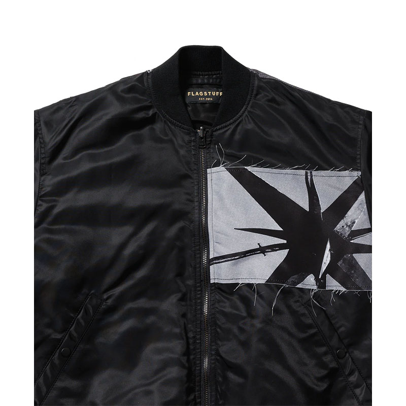 F-LAGSTUF-F(フラグスタフ)/ PATCHWORK BOMBER JACKET -BLACK-