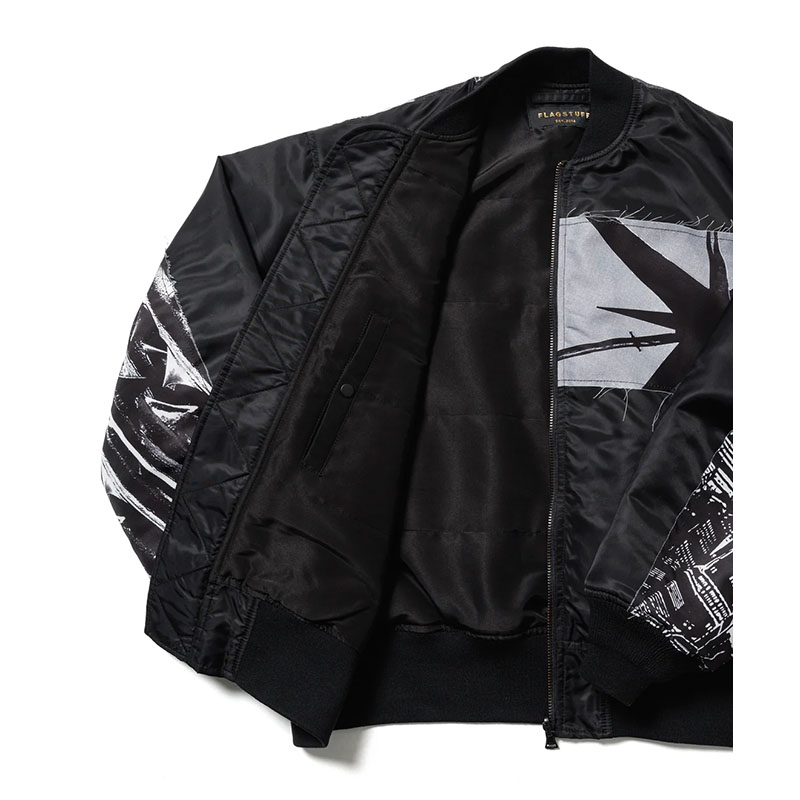 F-LAGSTUF-F(フラグスタフ)/ PATCHWORK BOMBER JACKET -BLACK-