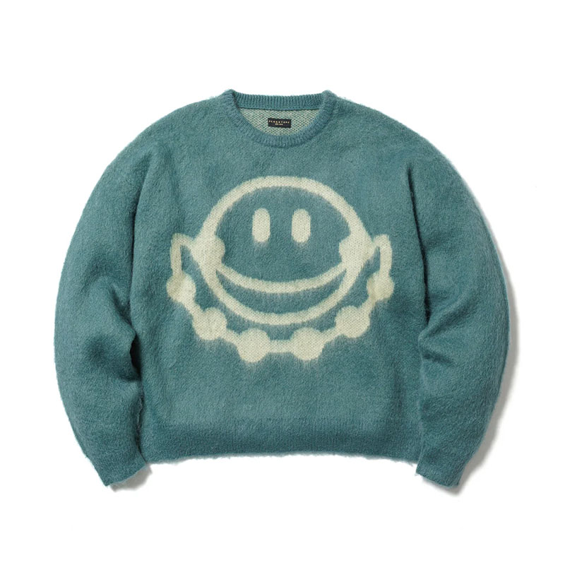 F-LAGSTUF-F(フラグスタフ)/ SMILE MOHAIR SWEATER -2.COLOR-(LT.BLUE)