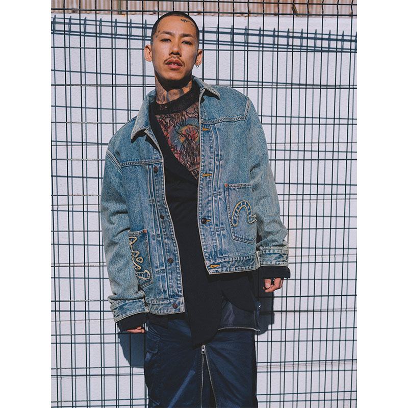 F-LAGSTUF-F(フラグスタフ)/ TRACKER JACKET × EVISU -INDIGO-