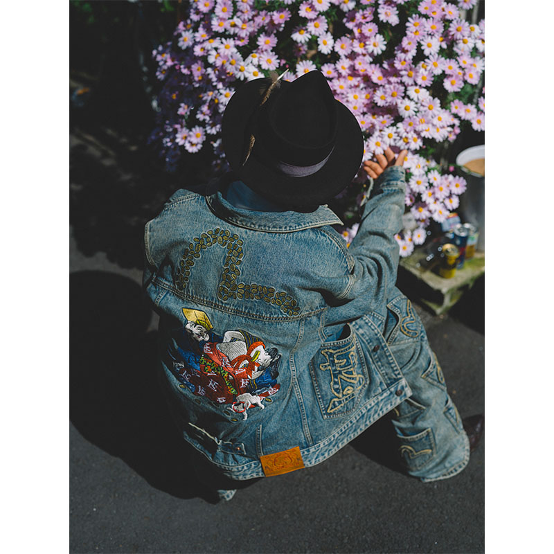 F-LAGSTUF-F(フラグスタフ)/ TRACKER JACKET × EVISU -INDIGO-