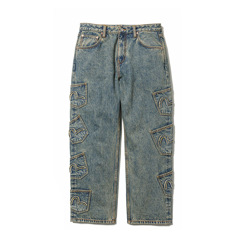 F-LAGSTUF-F(フラグスタフ)/ MANY POCKET DENIM PANTS × EVISU -INDIGO-