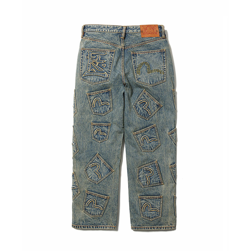F-LAGSTUF-F(フラグスタフ)/ MANY POCKET DENIM PANTS × EVISU -INDIGO-
