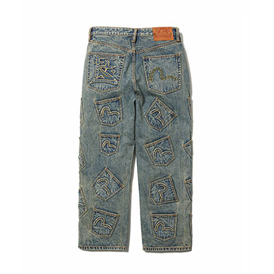 F-LAGSTUF-F(フラグスタフ)/ MANY POCKET DENIM PANTS × EVISU -INDIGO-