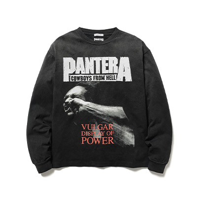 F-LAGSTUF-F(フラグスタフ)/"VULGAR DISPLAY OF POWER" L/S TEE( xPantera) -BLACK-