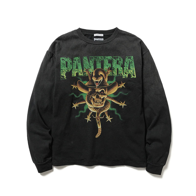 F-LAGSTUF-F(フラグスタフ)/ F-LAGSTUF-F(フラグスタフ)/ F-LAGSTUF-F(フラグスタフ)/"Snake & Skull" L/S TEE( xPantera) -BLACK-
