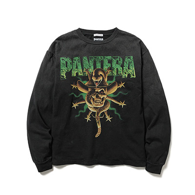 F-LAGSTUF-F(フラグスタフ)/ F-LAGSTUF-F(フラグスタフ)/ F-LAGSTUF-F(フラグスタフ)/"Snake & Skull" L/S TEE( xPantera) -BLACK-