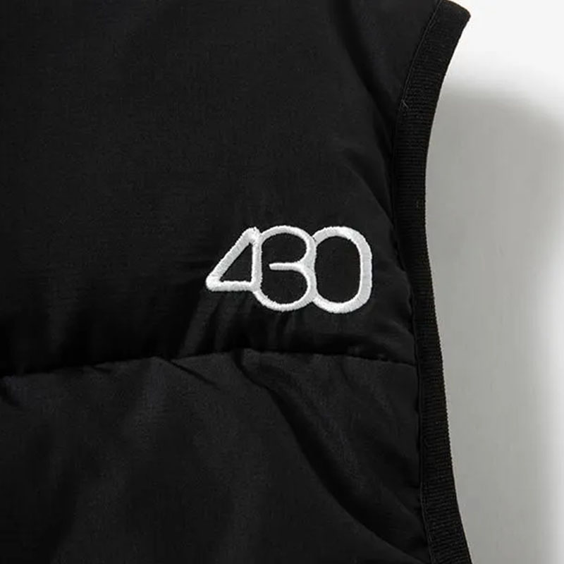 430(フォーサーティー)/ SHEILD DOWN VEST -BLACK-