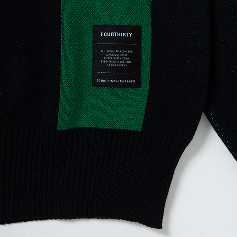 430(フォーサーティー)/ L/S STRIPE JERSEY KNIT POLO -2COLOR-